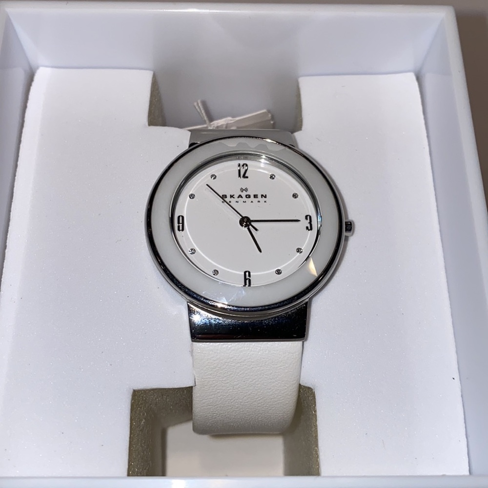 Skagen Watch Leonora Crystallized Ceramic White